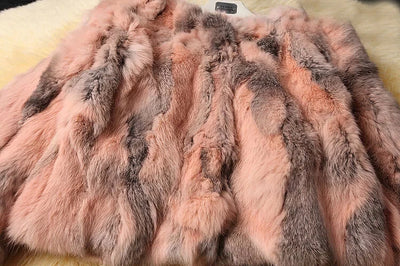 2024 New Women Fashion Brand Design Real Genuine Natural Rabbit Fur Coat  Free Shipping Female Pure Dropshipping Jacket DFP311
