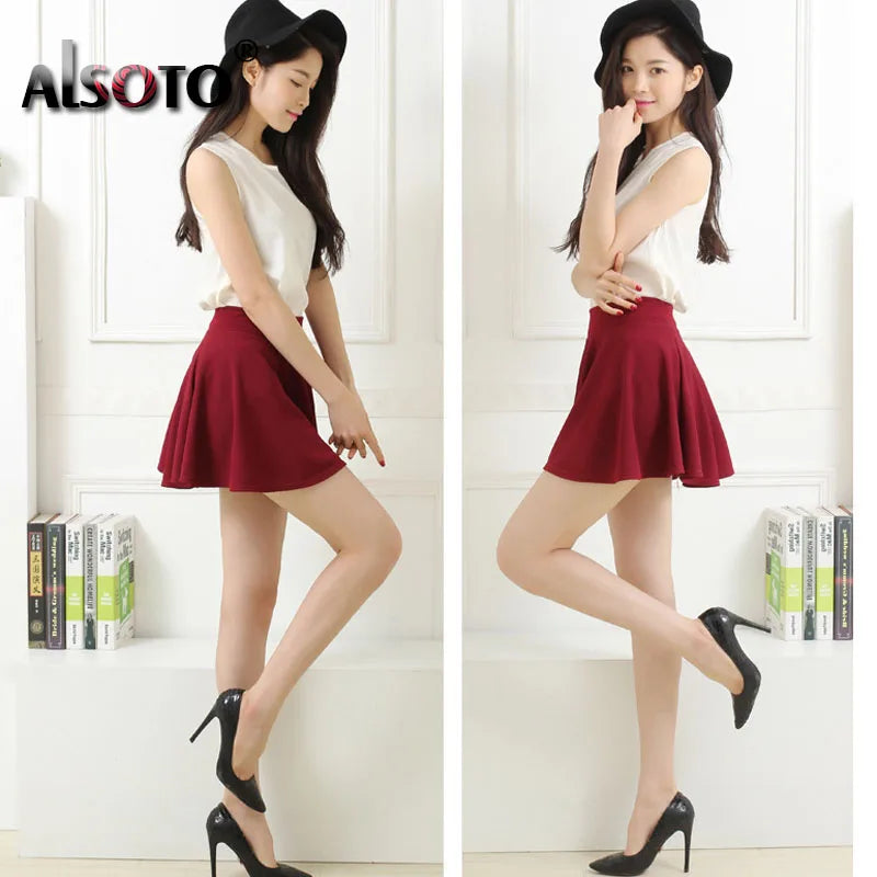 New 2024 Summer Sexy Skirt For Girl Korean Cute Short Skater Fashion female Mini Skirt Women Clothing saia Bottoms jupe faldas