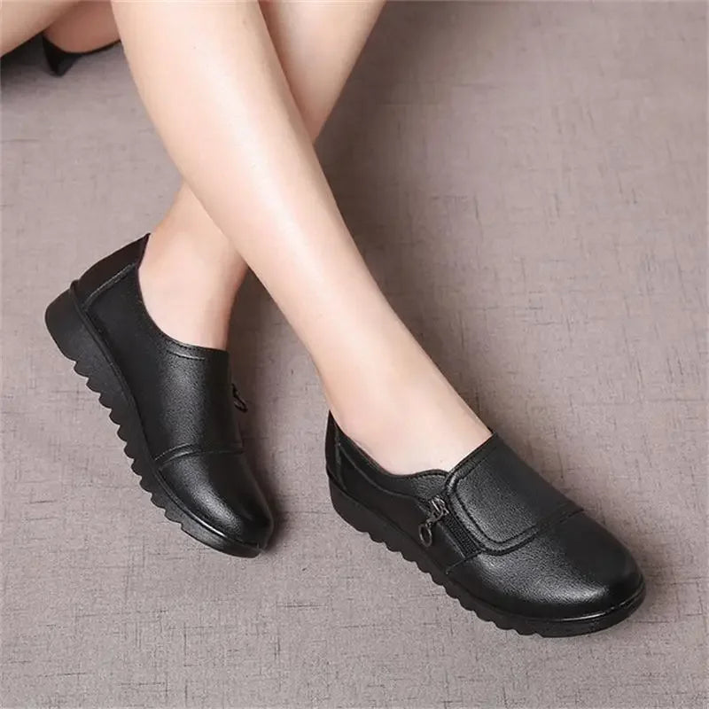 BEYARNE new arrival women flats fashion ballet flats genuine leather shoes woman moccasins slip-on shoes sapatos femininos